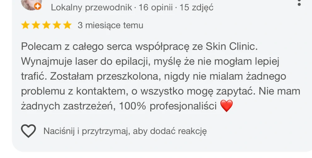 Wynajem laser tułowy Skincliniq