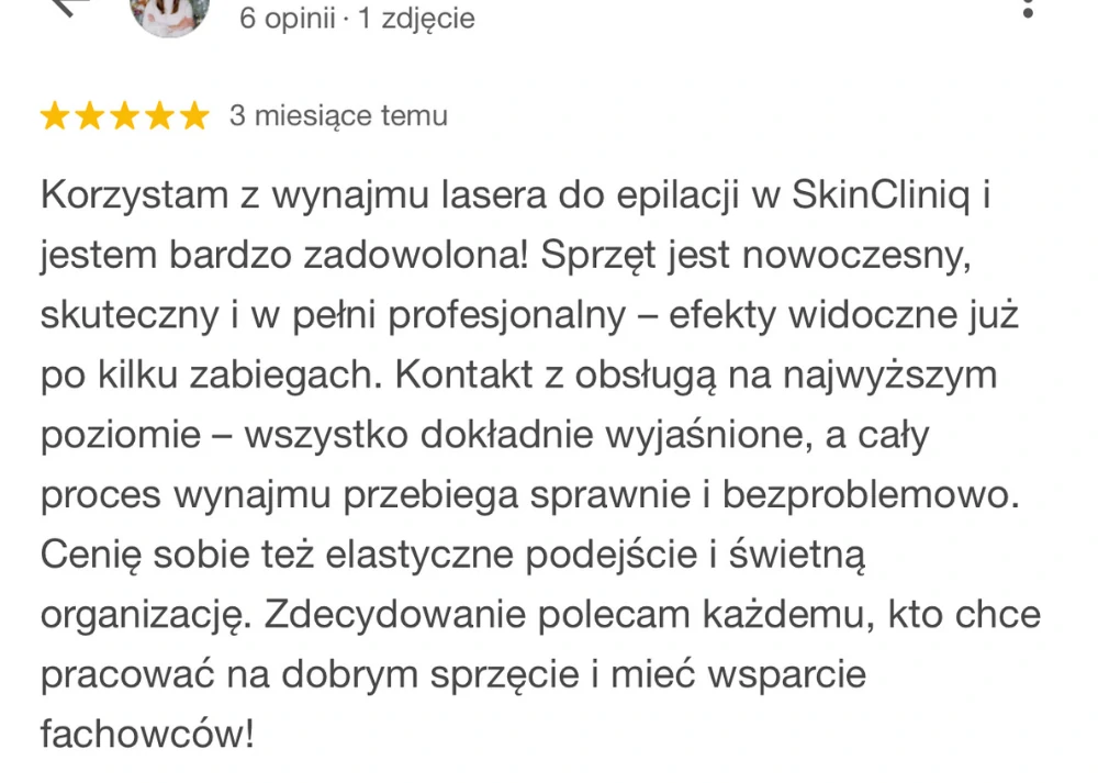 Wynajem laser tułowy w Skincliniq